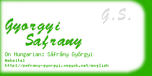 gyorgyi safrany business card